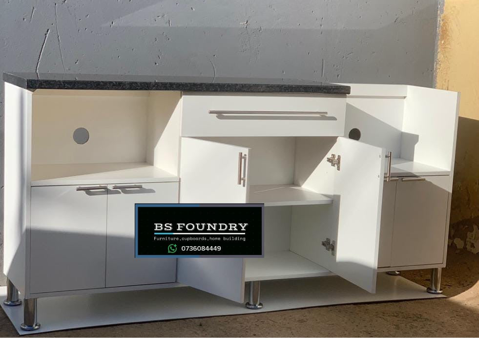 Oven stove and microwave cupboard